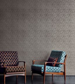 Zelma Wallpaper by Jane Churchill Midnight