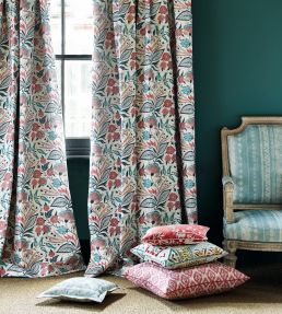 Amber Fabric by Jane Churchill Indigo/Yellow