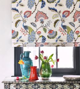 Jaipur Peacock Fabric by Jane Churchill Multi