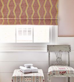 Zhiri Fabric by Jane Churchill Indigo/Orange