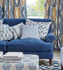 Calla Fabric by Jane Churchill Navy