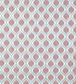 Avani Fabric by Jane Churchill Red/Aqua