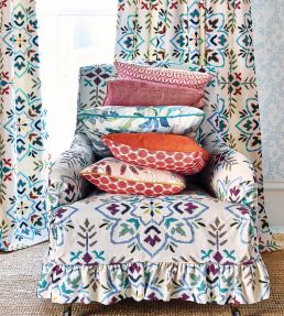Chintal Fabric by Jane Churchill Red/Multi