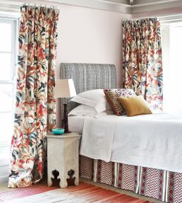 Hot House Fabric by Jane Churchill Grey/Aqua