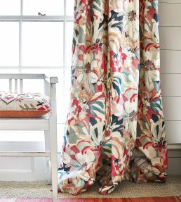 Hot House Fabric by Jane Churchill Grey/Aqua