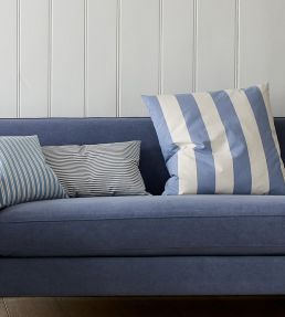 Alda Stripe Fabric by Jane Churchill Silver