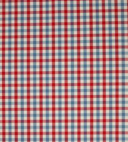 Kali Check Fabric by Jane Churchill Red/Blue