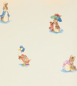 Beatrix Potter Wallpaper by Jane Churchill Cream/Multi