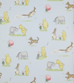 Winnie the Pooh and Friends Wallpaper by Jane Churchill Blue