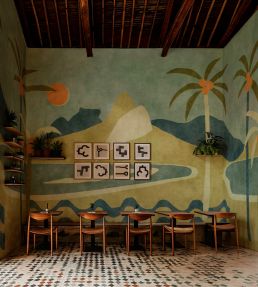 Janeiro Mural by Tres Tintas Indigo