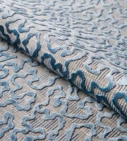 Janis Velvet Fabric by Schumacher Moonstone