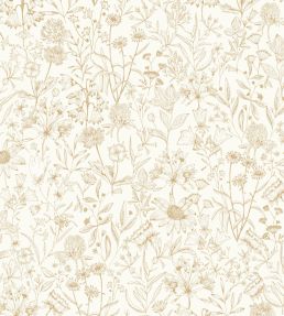 Jardin De Giverny Wallpaper by Caselio Blanc Or