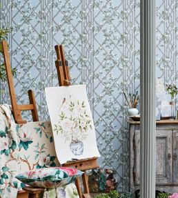 Jasmine Lattice Wallpaper by Zoffany Sky