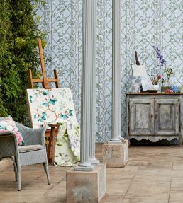 Jasmine Lattice Wallpaper by Zoffany Sky