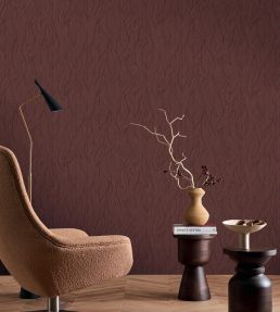 Jassine Wallpaper by Casamance Prune