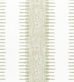 Javanese Stripe Fabric by Anna French Green and White