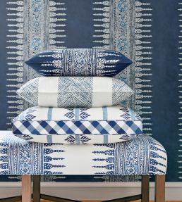 Javanese Stripe Fabric by Anna French Red