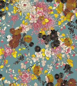 Yokata Wallpaper by Jean Paul Gaultier Bleu
