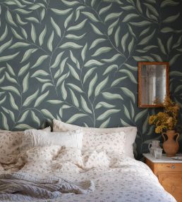 Jennie Wallpaper by Sandberg Classic Blue