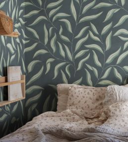 Jennie Wallpaper by Sandberg Classic Blue