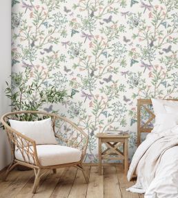 Jewel A Flutter Wallpaper by Brand McKenzie Blush