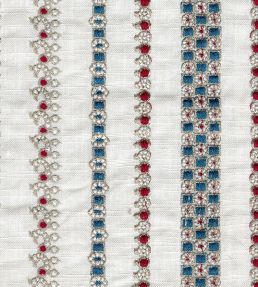 Jewel Stripe Fabric by JORO J1-Ruby/Teal