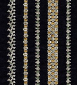 Jewel Stripe Fabric by JORO J3-Black/Emerald