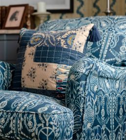 Jingo Fabric by MINDTHEGAP Blue White