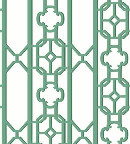 Joanna Fret Wallpaper by Scalamandre Gazebo Green