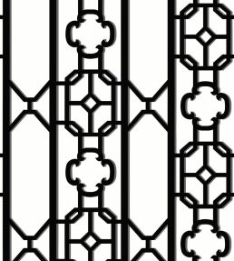 Joanna Fret Wallpaper by Scalamandre Onyx