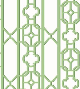 Joanna Fret Wallpaper by Scalamandre Pear
