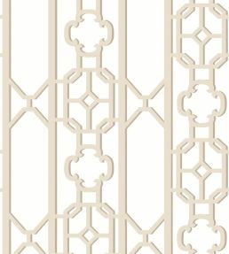 Joanna Fret Wallpaper by Scalamandre Toffee