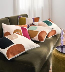 Jojoba Cushion 45 x 45cm by Maison Casamance Celadon Ocre