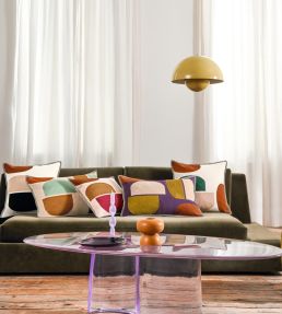 Jojoba Cushion 45 x 45cm by Maison Casamance Celadon Ocre
