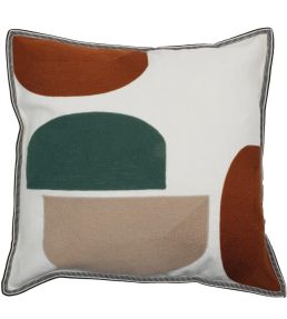 Jojoba Cushion 45 x 45cm by Maison Casamance Nacre Bleu Canard