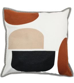 Jojoba Cushion 45 x 45cm by Maison Casamance Nacre Noir