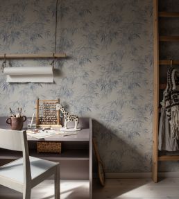 Jon Wallpaper by Sandberg Indigo Blue