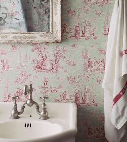 Josette Wallpaper by Sanderson Natural/Charcoal