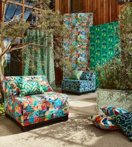 Journey of Discovery Velvet Fabric by Harlequin Ionian / Harissa / Emerald