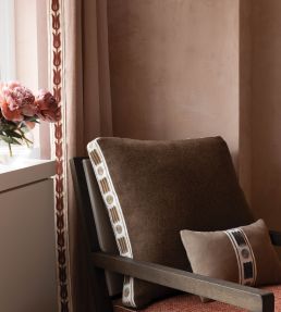 Jules Velvet Border Trimming by Samuel & Sons Dune