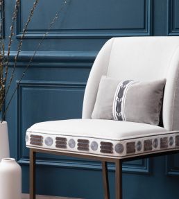 Jules Velvet Border Trimming by Samuel & Sons Zinc