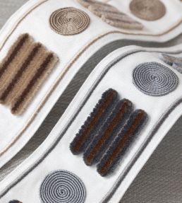 Jules Velvet Border Trimming by Samuel & Sons Zinc