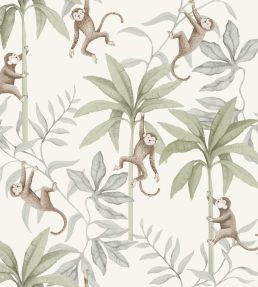 Jungle Friends Wallpaper by Borastapeter Ecru