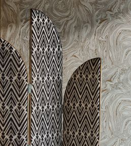 Thalia Fabric by Harlequin Black Earth