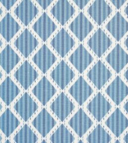 Kai Striped Ikat Fabric by Schumacher Blue