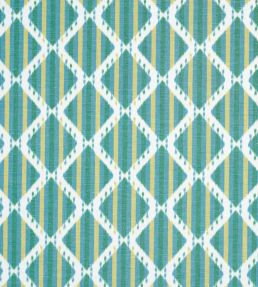 Kai Striped Ikat Fabric by Schumacher Green