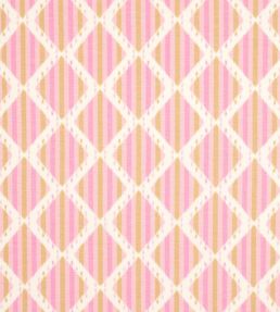Kai Striped Ikat Fabric by Schumacher Pink