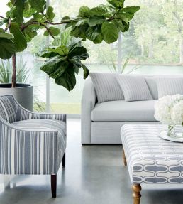 Kaia Stripe Fabric by Thibaut Coral