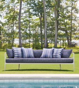 Kaia Stripe Fabric by Thibaut Onyx