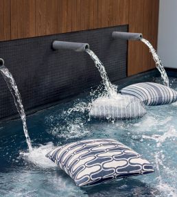 Kaia Stripe Fabric by Thibaut Onyx